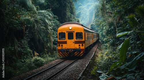 Jungle Train Journey: A Lush Tropical Adventure