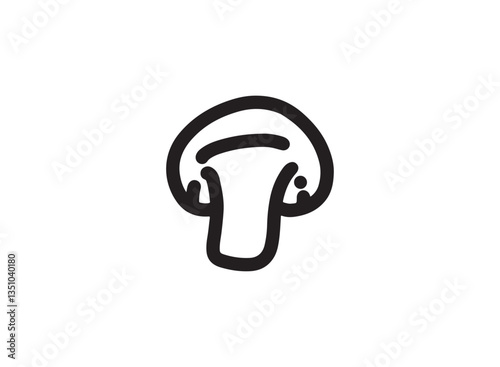 Set of an Mushroom Fresh Vegetables Icon