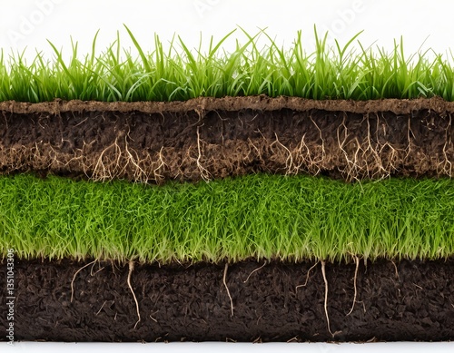 Cross Section of Grass and Soil