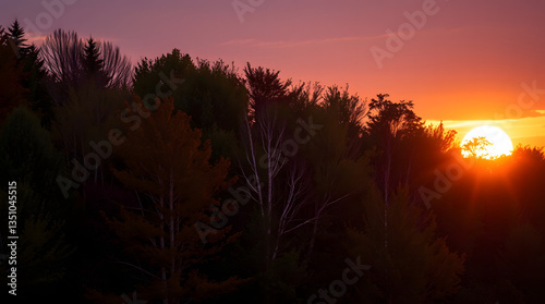 sunset in the mountains