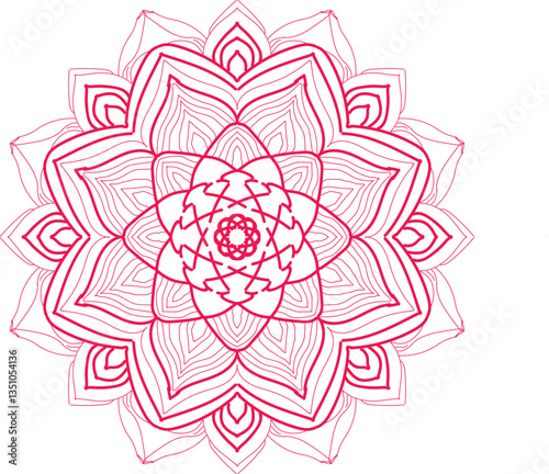 Circular pattern in the form of a mandala. Henna tatoo mandala. Mehndi style. Decorative pattern in oriental style. Coloring book cover