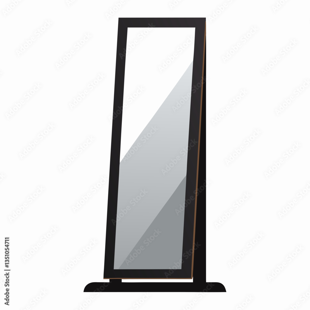 chic floor mirror with sleek black frame