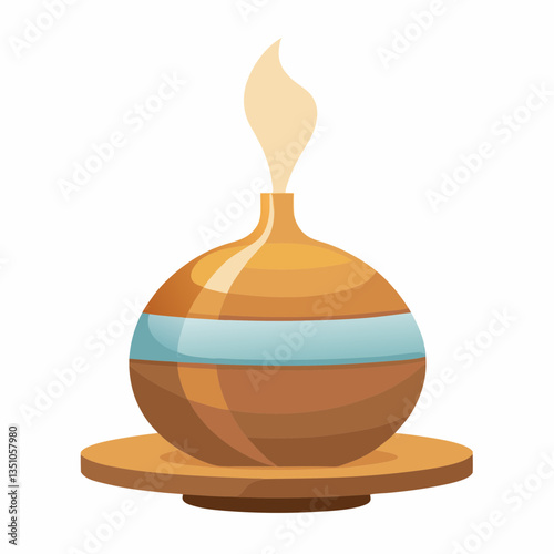 aromatherapy diffuser with wooden base