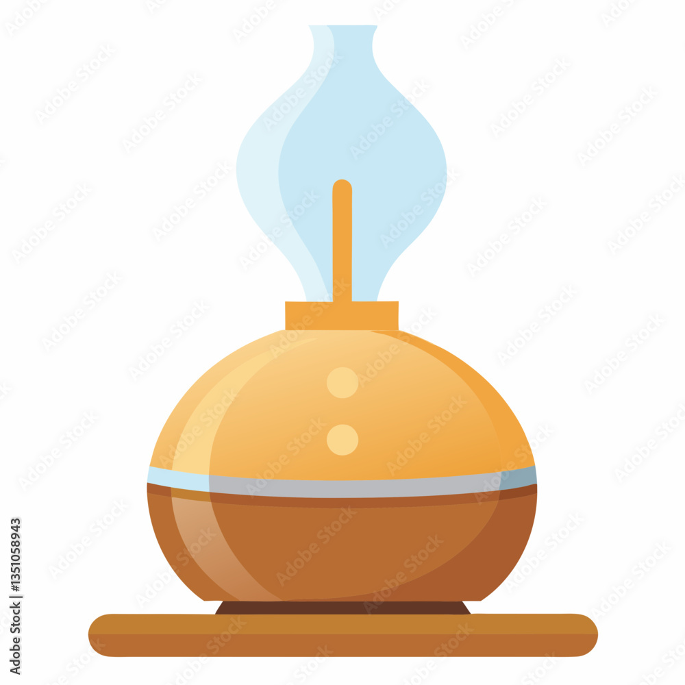 Fototapeta premium aromatherapy diffuser with wooden base