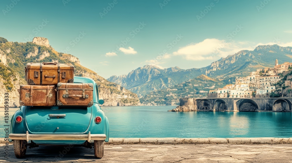 Naklejka premium Italian summer hollydays, Mediterranean Sea