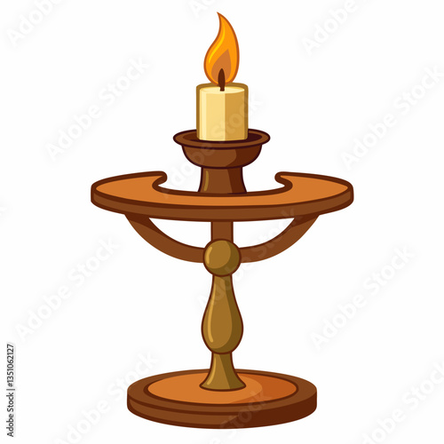 handcrafted wooden candle holder with rustic charm
