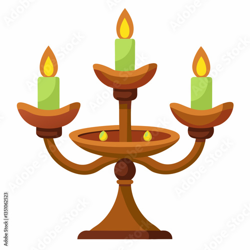 handcrafted wooden candle holder with rustic charm