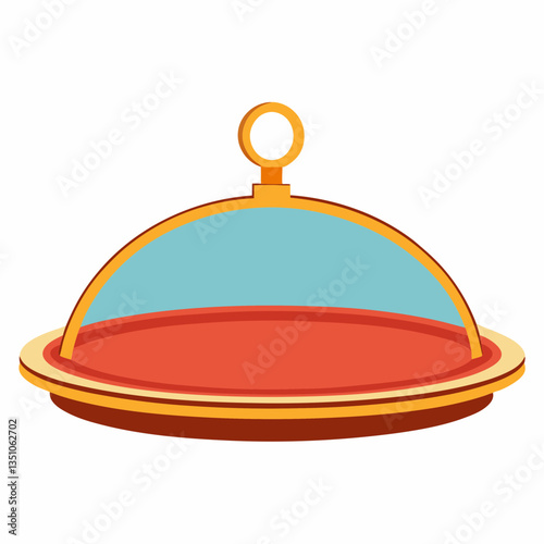stylish serving tray with mirrored base 