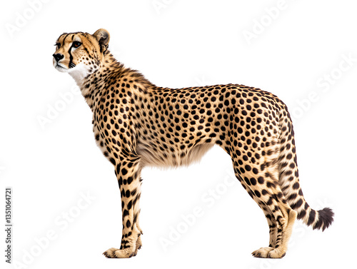 Photography Majestic Cheetah Standing High-Quality Wildlife illustration on a transparent background