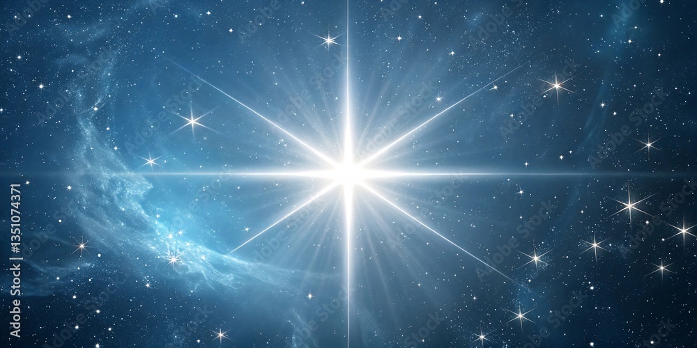 Fototapeta premium Ethereal White Starburst with Radiant Light and Celestial Glow V8