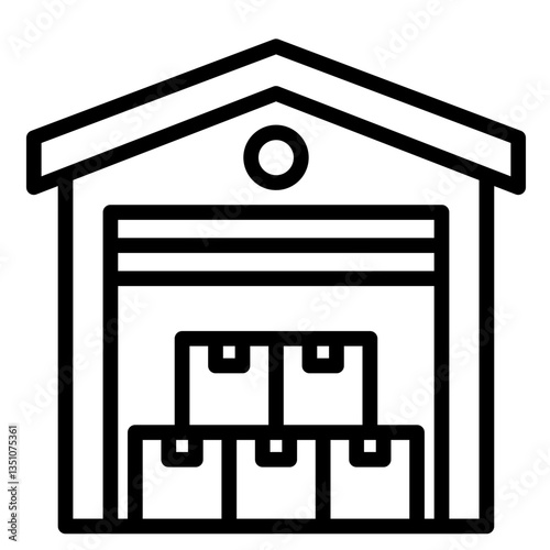 Warehouse Storage  Icon Element For Design	