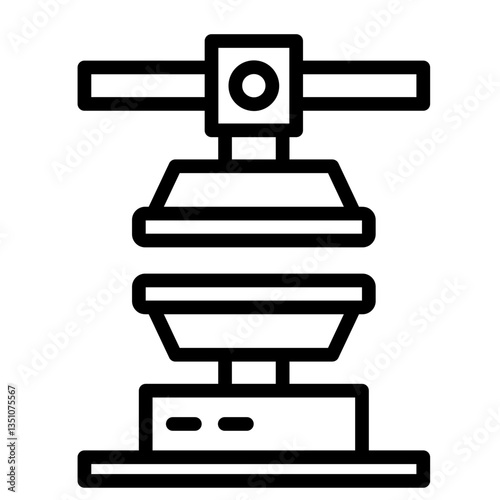 Hydraulic Press  Icon Element For Design	