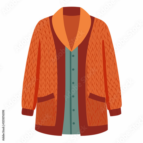 textured wool cardigan with open front