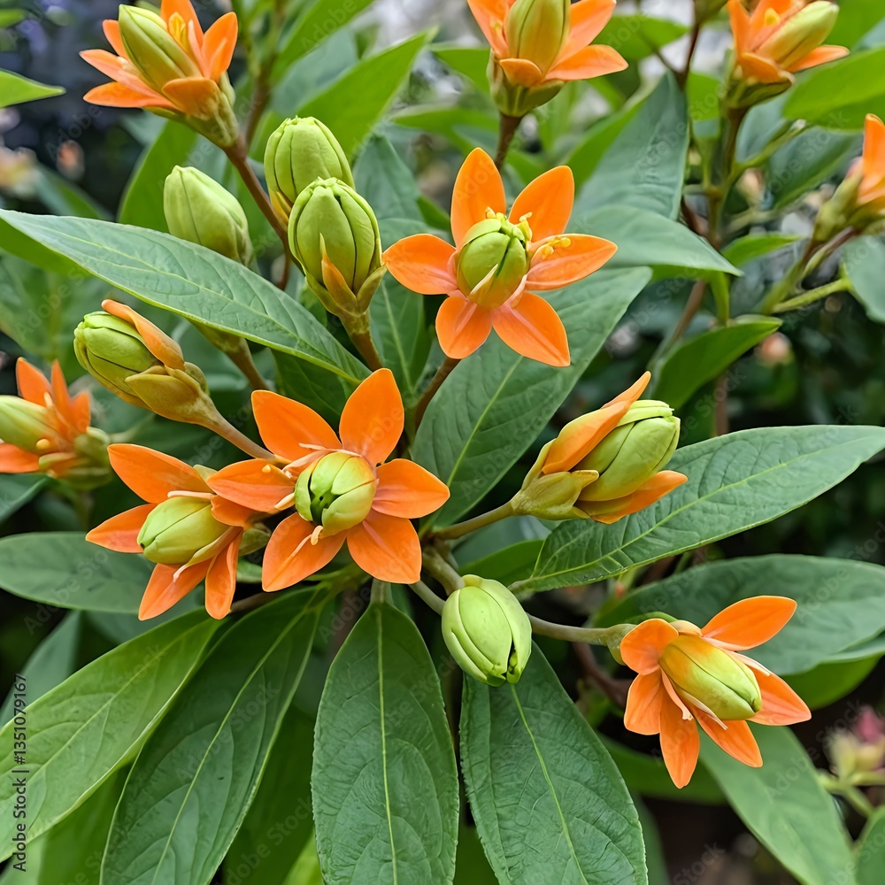 Fototapeta premium Vibrant Orange Flowers in Bloom
