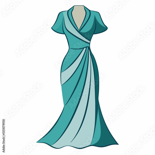 elegant wrap dress with flowing silhouette 