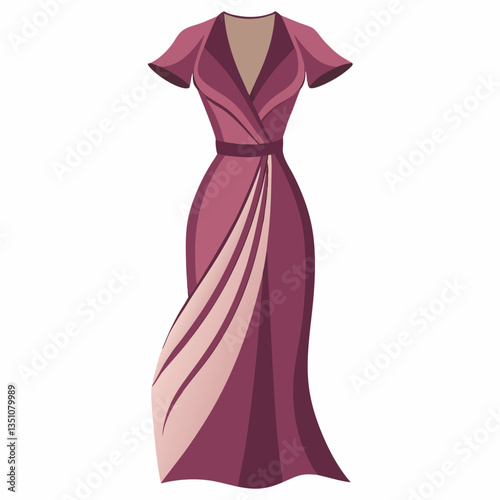 elegant wrap dress with flowing silhouette 