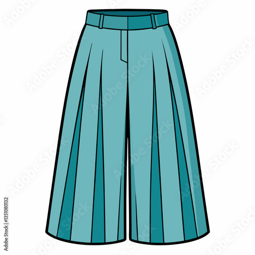 high waisted culottes with wide leg cut
