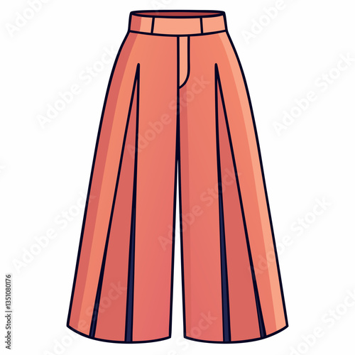 high waisted culottes with wide leg cut