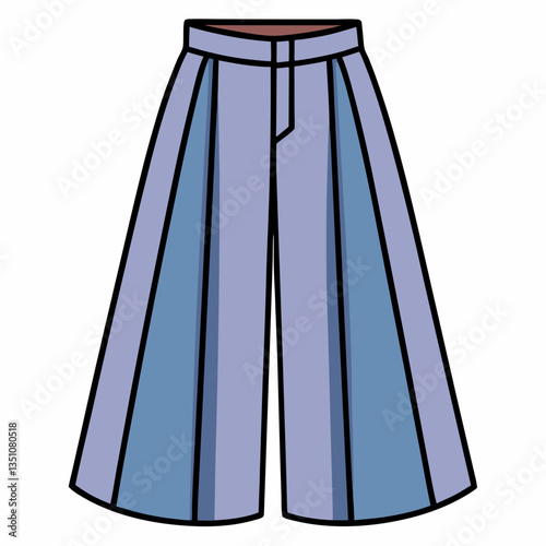 high waisted culottes with wide leg cut