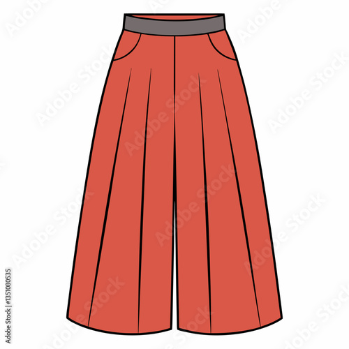 high waisted culottes with wide leg cut