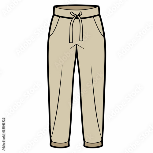 relaxed fit linen trousers with drawstring waist