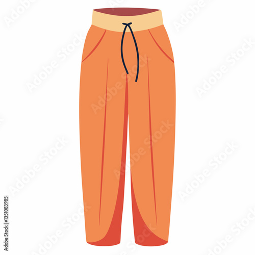 relaxed fit linen trousers with drawstring waist
