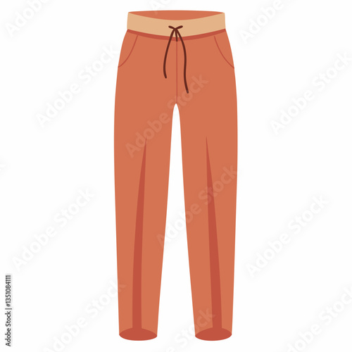 relaxed fit linen trousers with drawstring waist