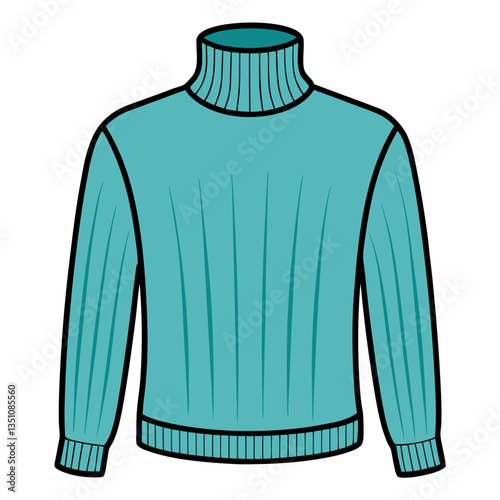 ribbed turtleneck sweater with slim fit