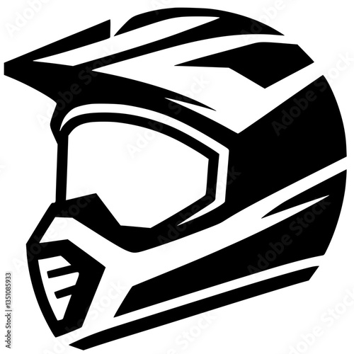 Motocross helmet silhouette