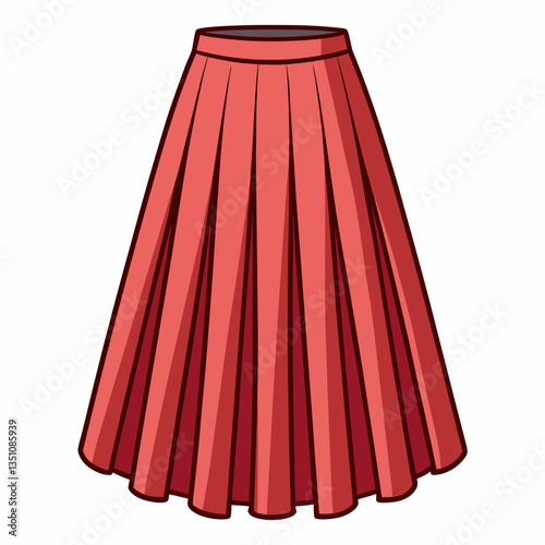 flowy pleated midi skirt with high waist