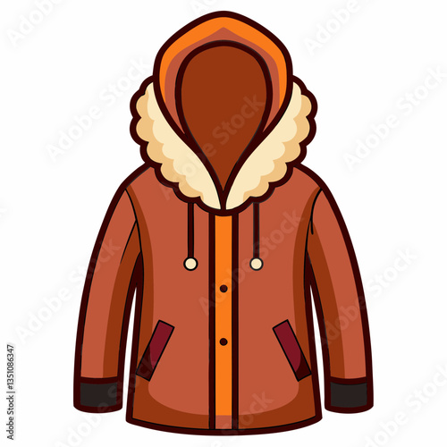 hooded parka jacket with faux fur lining