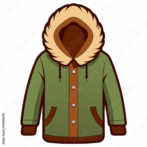 hooded parka jacket with faux fur lining