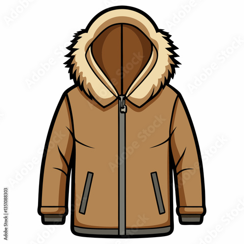 hooded parka jacket with faux fur lining