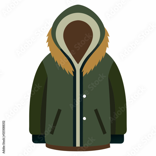 hooded parka jacket with faux fur lining