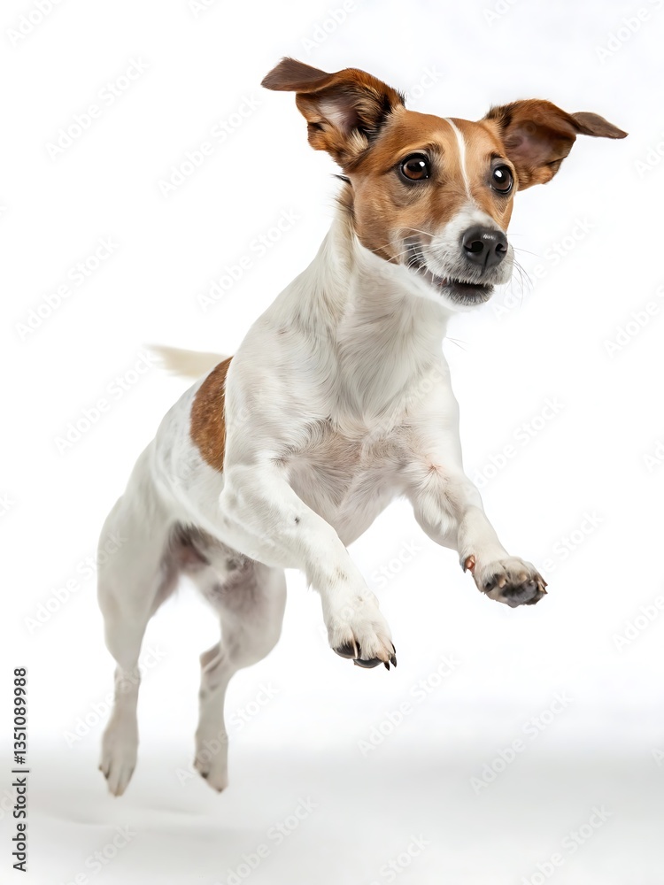 Dog is jumping in the air Dog is jumping in the air