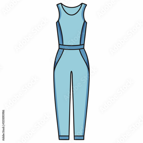 sleeveless jumpsuit with tapered legs
