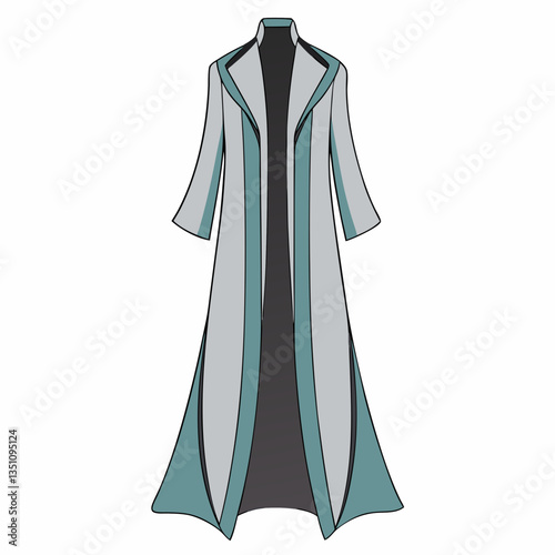 longline duster coat with fluid drape 
