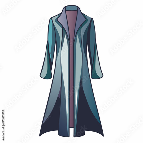 longline duster coat with fluid drape 