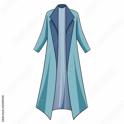 longline duster coat with fluid drape 