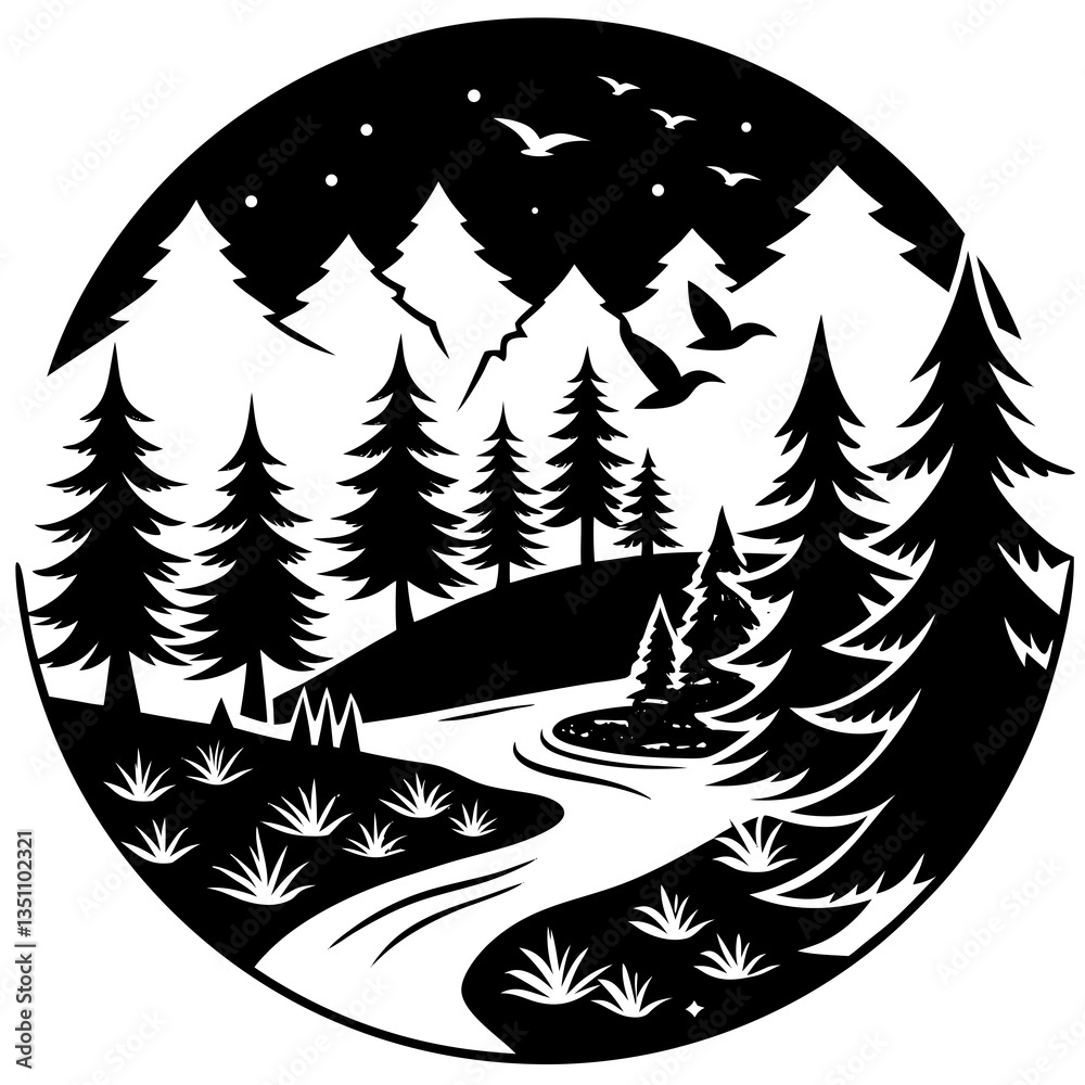 Nature Landscape Silhouette Nature Landscape Silhouette