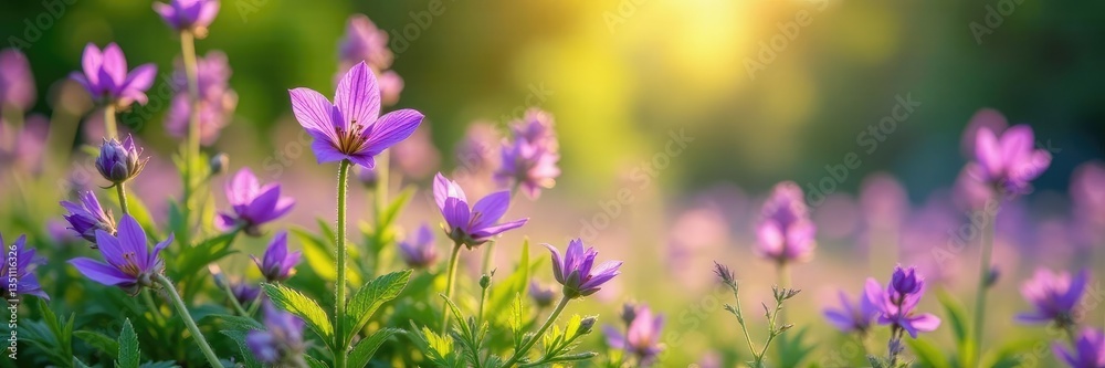 Fragrant purple wildflowers swaying gently in the breeze, nature photography, flowers, garden scene Fragrant purple wildflowers swaying gently in the breeze, nature photography, flowers, garden scene