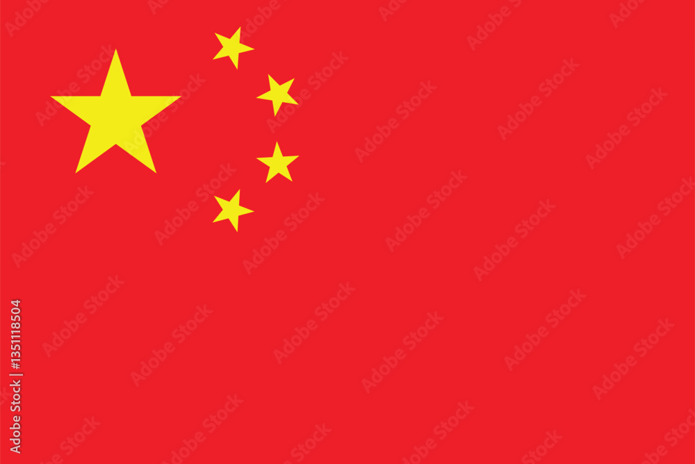 National flag of China vector image