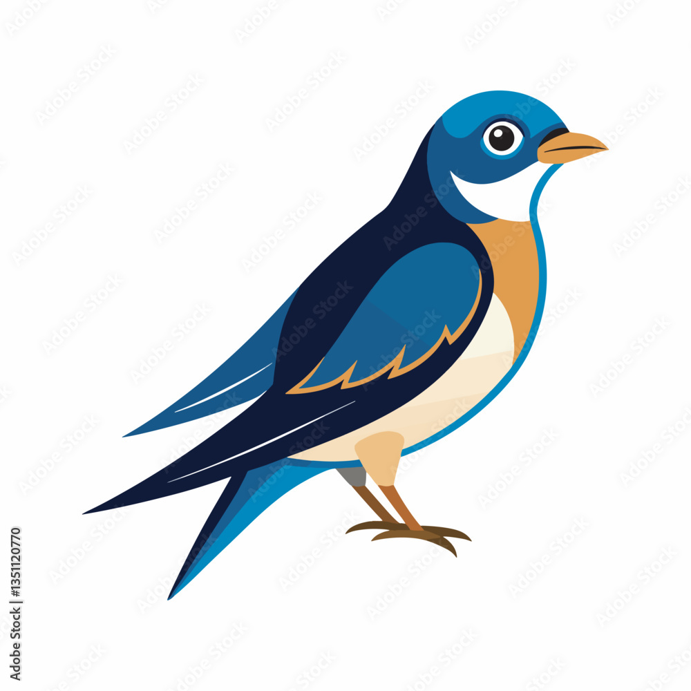Martin bird vector style illustration. Martin bird vector style illustration.