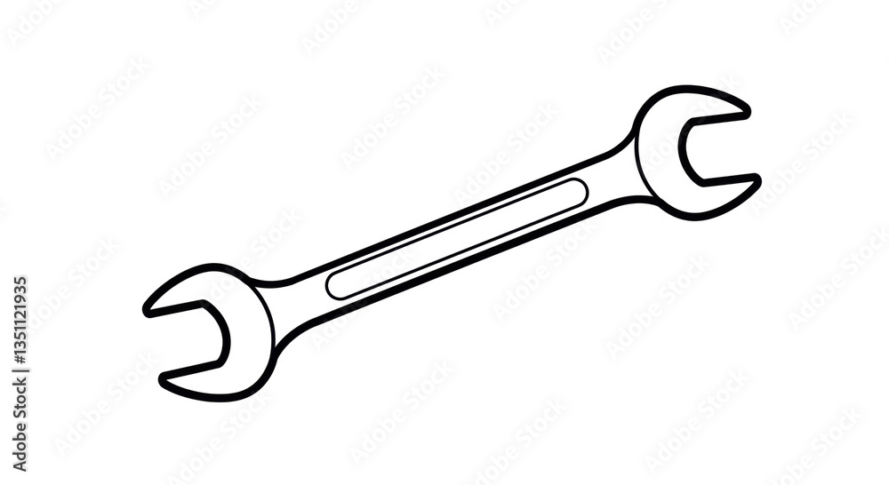Isolated Wrench Tool Symbolizing Repair and Maintenance Isolated Wrench Tool Symbolizing Repair and Maintenance