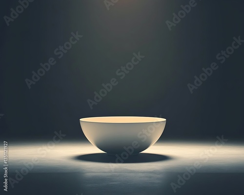 Empty bowl with dark background.
