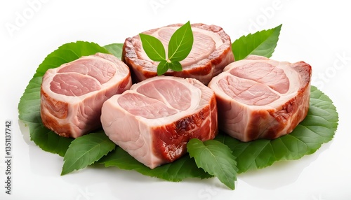 Smoked Pork Loin on Leaves