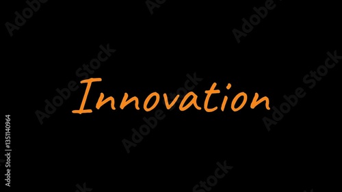 Creative innovation word animation typography suitable for business and content