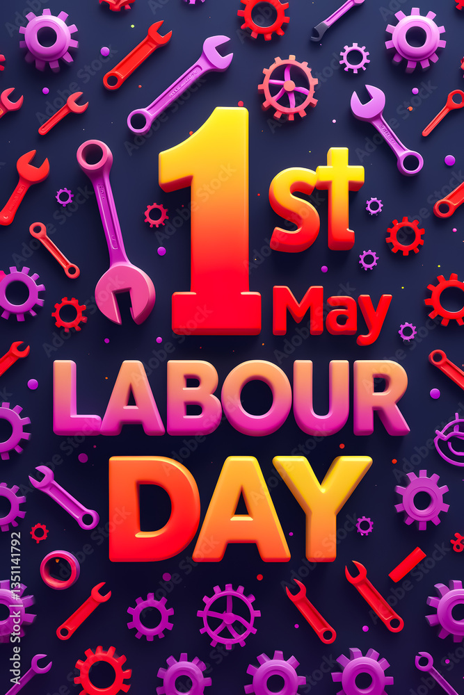 Fototapeta premium Honoring Hard Work, Celebrating Labour Day with Pride and Solidarity