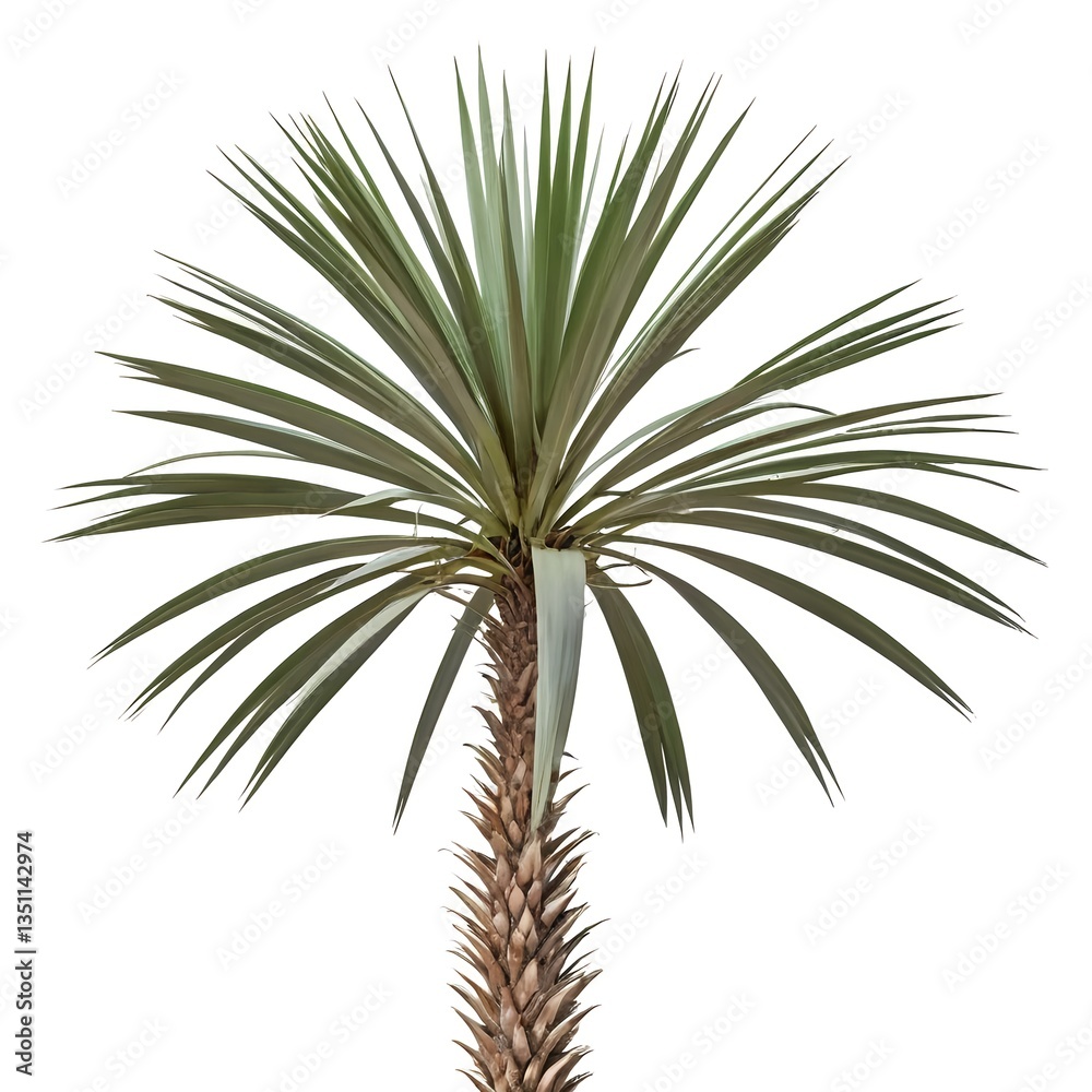 Fototapeta premium Yucca Plant Isolated on White Background
