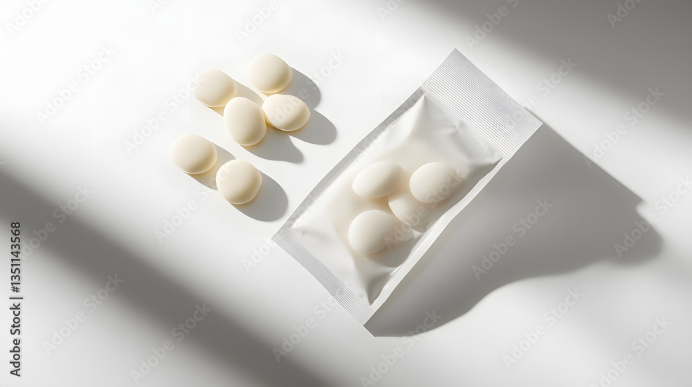 Creamy Smooth Candy in Minimalist Setting Creamy Smooth Candy in Minimalist Setting